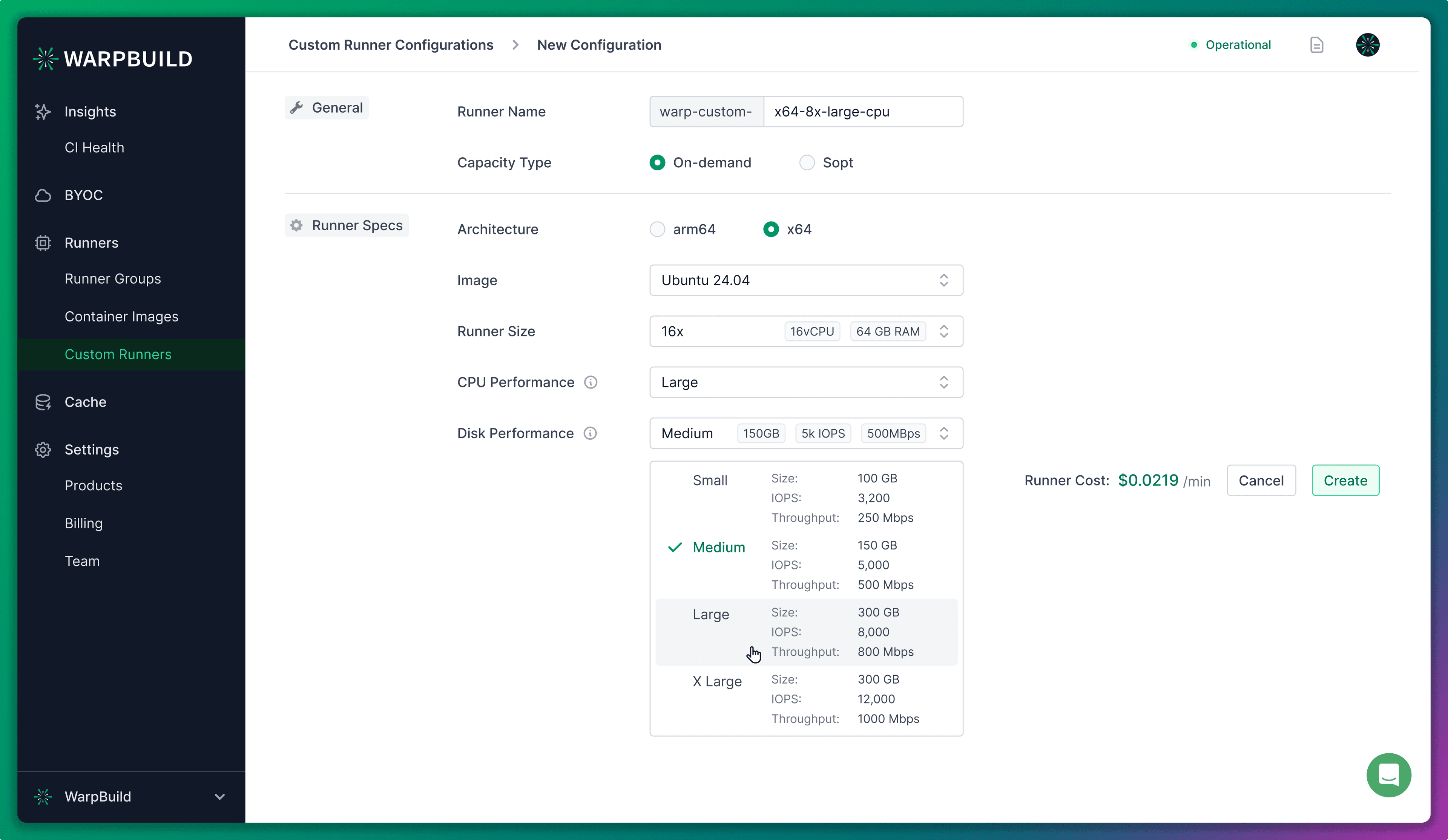 Disk configurations