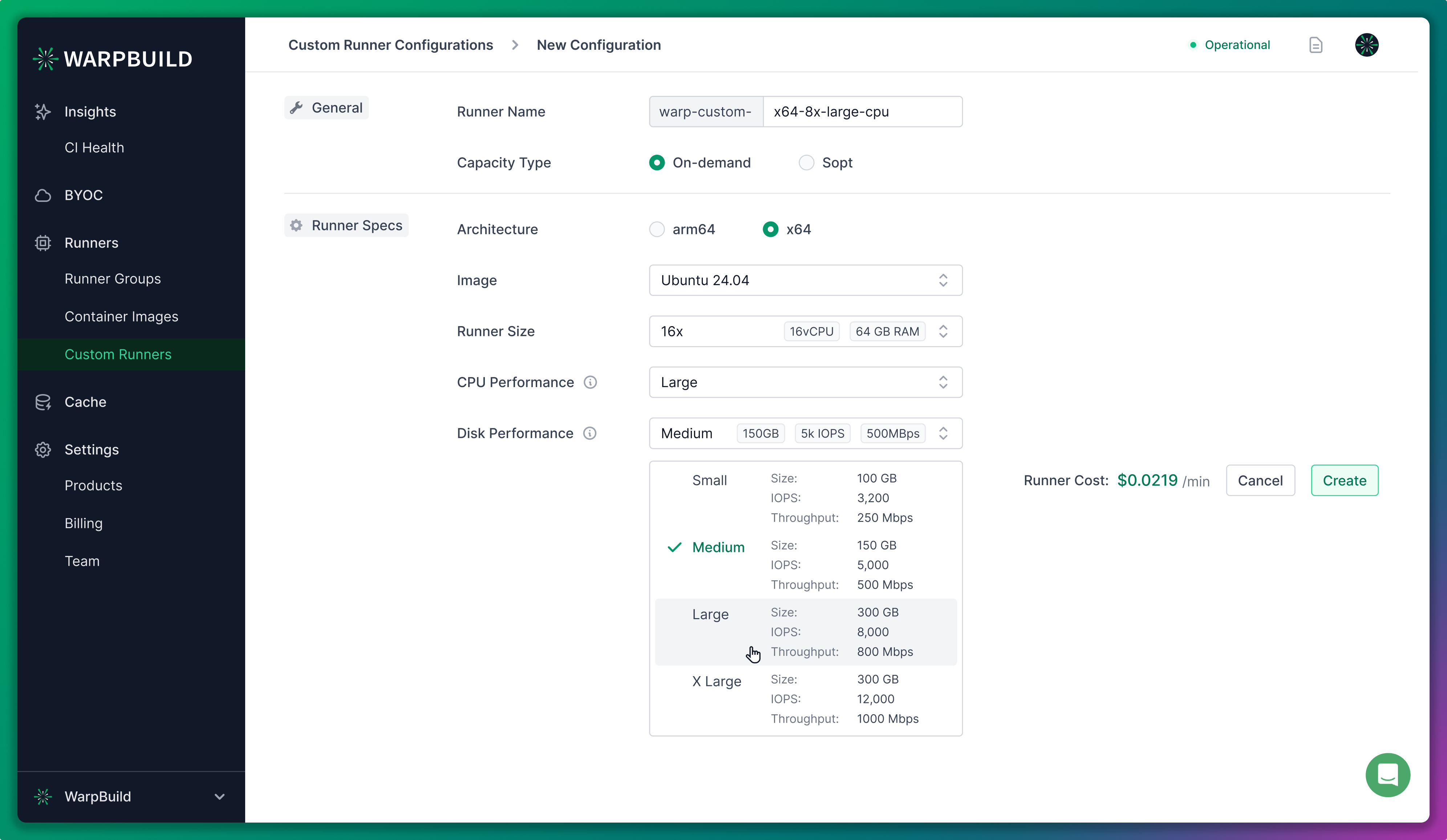 Disk configurations